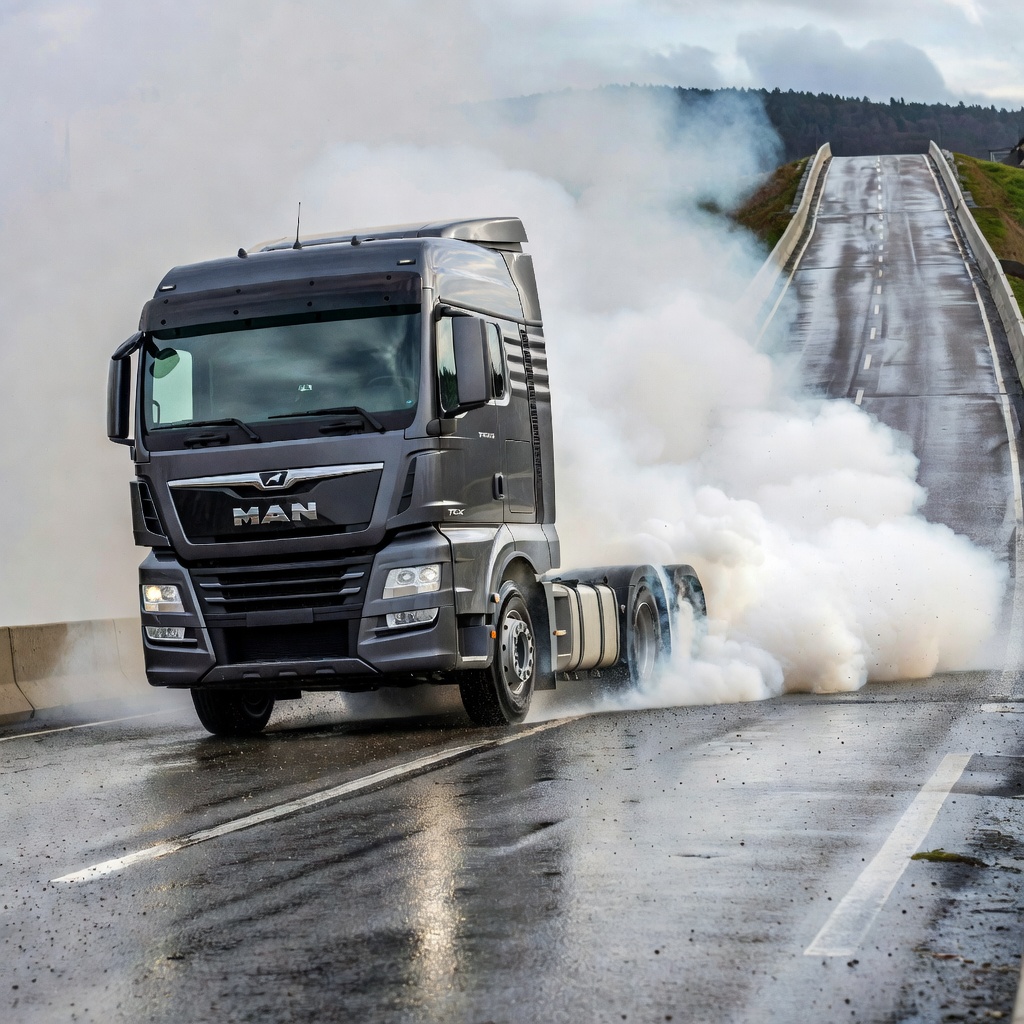 кардан MAN TGM 4x2 illustration for MAN TGX с пробуксовкой на подъеме — проверка инт